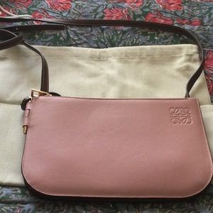 Loewe double zip crossbody leather bag